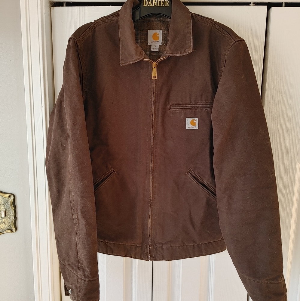 Carhartt Men's Sandstone Detroit Duck Work Jacket size small